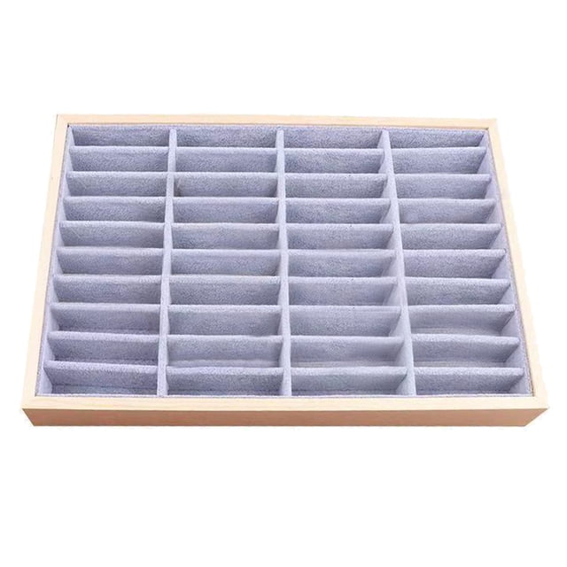 Bandeja de terciopelo para joyas Sunnimix 40 Rejillas 35x24x3cm