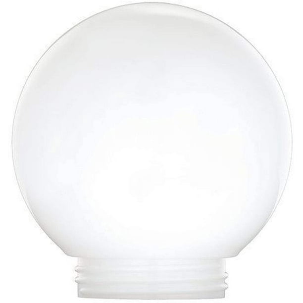 KastLite 8" White Acrylic Lamp Post Globe Smooth Textured with 3.24