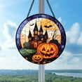 thumbnail image 5 of kcavykas Halloween Glass Pendant Ornament Hanging Window Sun Catcher Garden Wall Decorative Spooky Party Decoration Today’s Must-Have Bargains, 5 of 5