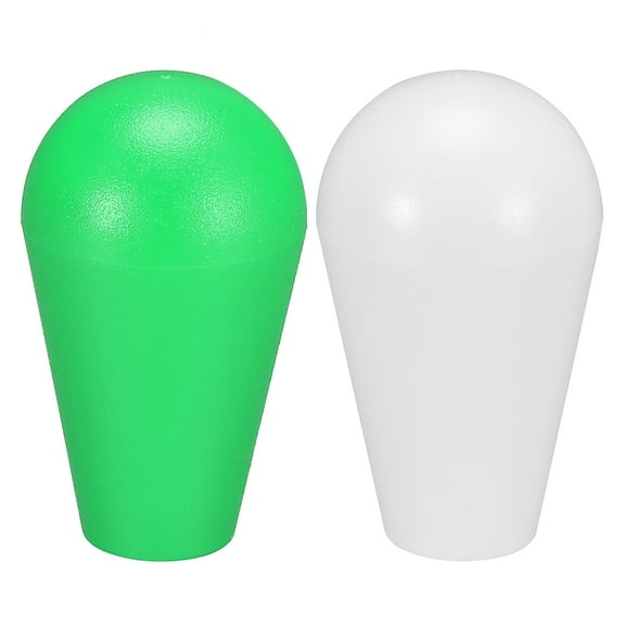 Ellipse Oval Joystick Rocker Ball Top Head Handle American Type Arcade Game DIY Parts Replacement White Green 2Pcs