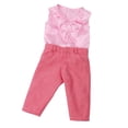 thumbnail image 1 of Rosa Tops y pantalones largos Traje de pantalón Accesorios de vestir de muñeca americana de 18 pulgadas Baoblaze Traje de muñeca, 1 of 6