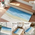 thumbnail image 6 of Haze Blue Summer Beach 2'x3' Washable Rug, Nautical Coastal Beige Seaside Non-Slip Soft Doormat Area Rugs for Entrance Bathroom Bedsides, StainResistant Carpet for Kitchen Bedroom, Entryway Floor Mat, 6 of 9