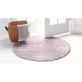 thumbnail image 4 of Unique Loom Indoor Round Traditional Vintage Area Rugs Purple/Off-White, 3' 3 x 3' 3 Round, 4 of 9