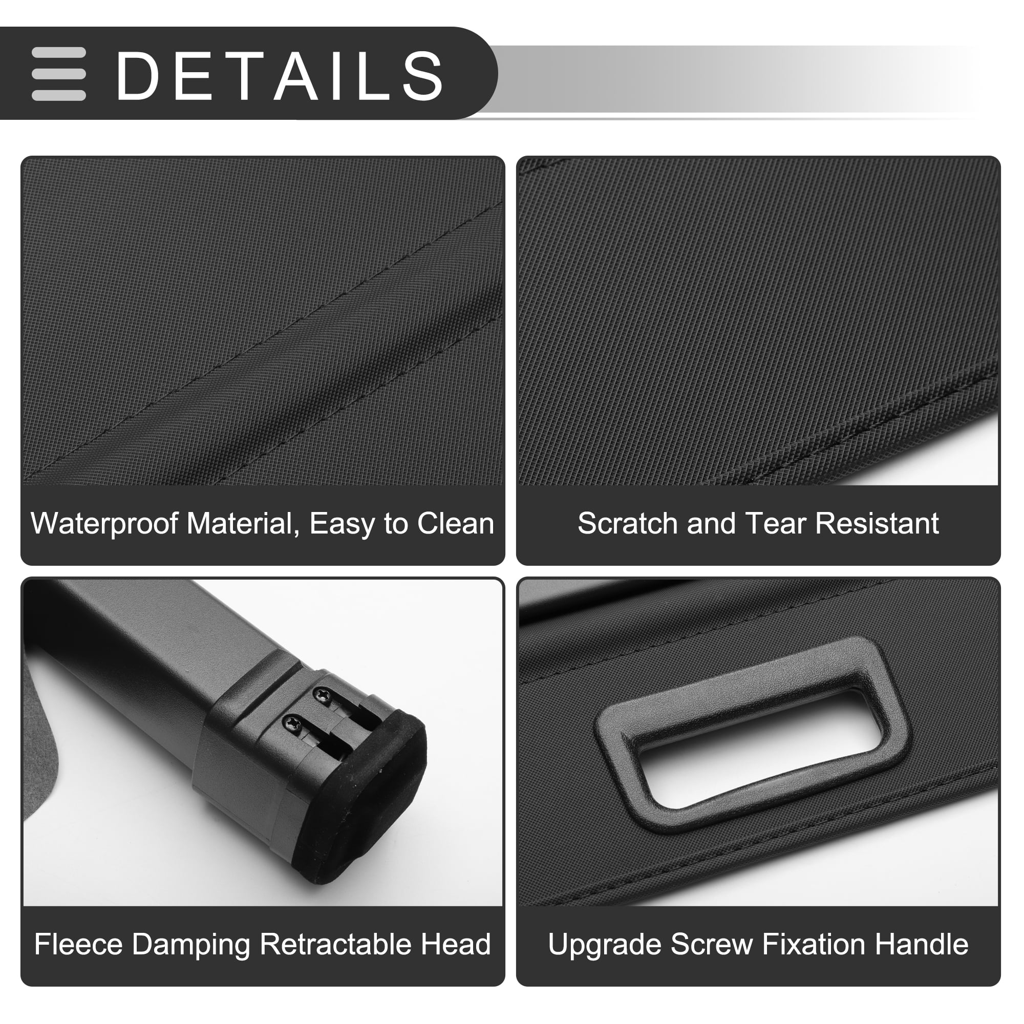 Unique Bargains Retractable Cargo Cover for Honda CRV Rear Trunk Screen Cover Black