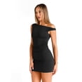 thumbnail image 3 of Vestido Trendy Queen negro ajustado sin hombros talla XS, 3 of 5