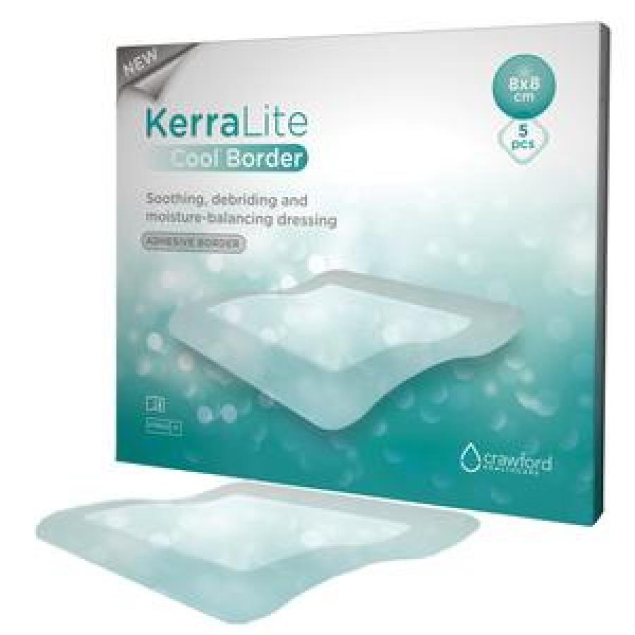 Kerralite Cool Hydrogel Dressing, 3 Inches x 3 Inches, Transparent, 5