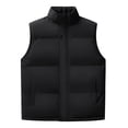 thumbnail image 2 of dzxyzu Men's Vest Lined Puffer Vest Sleeveless Mock Neck Down Jacket Outdoor Golf Waistcoat Running Vest Travel Winter Windbreak Coat - Black, 2 of 7