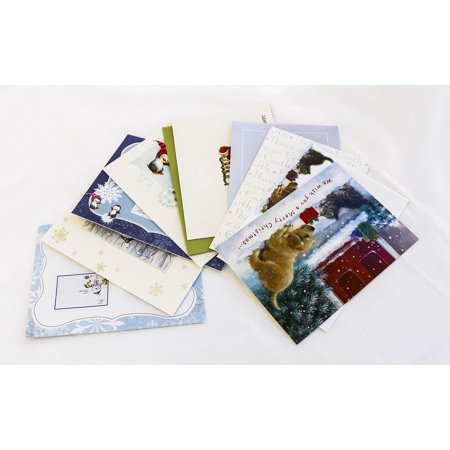 Print Christmas Envelopes Canvas Print Christmas Postcards Envelopes Christmas Letters Stretched Canvas 10 x 14 ()