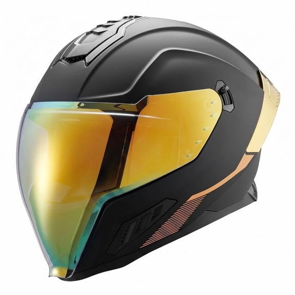 Dual Visor Full Face Helmet with DOT Approval, Size M, for Street Bike and ATV Motorcycle
