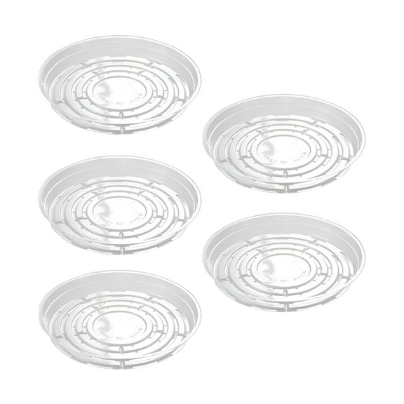 ACDANC Plant Saucers of 14 Inch,Clear Plastic Plant Trays for Pots Indoor Outdoor,Round Durable Sturdy Plant Watercher Tray for Drainage Decoration Protection