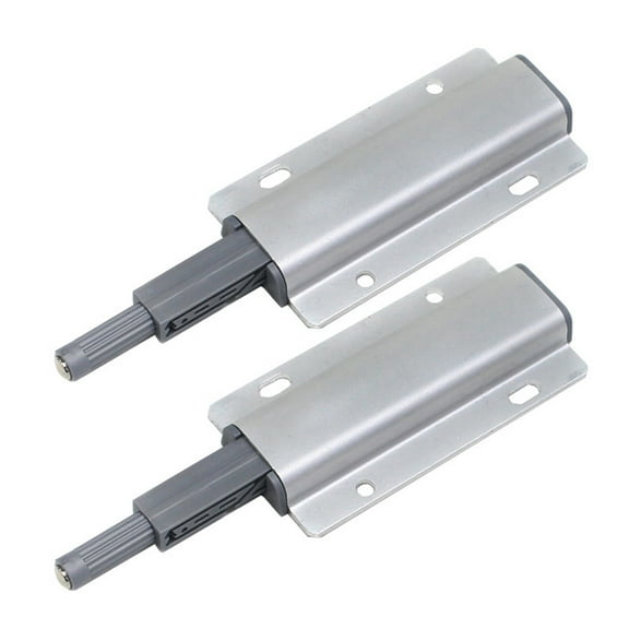 Mobutofu Push to Open Latch for Cabinet Door 1Set Rectangular Aluminium Alloy Silver 5.6 x 1.8 x 0.8in