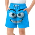 thumbnail image 1 of Pantalones cortos de bolsillo para niños con cordón elástico estampado casual traje de baño pantalones de cinco puntos, 1 of 8