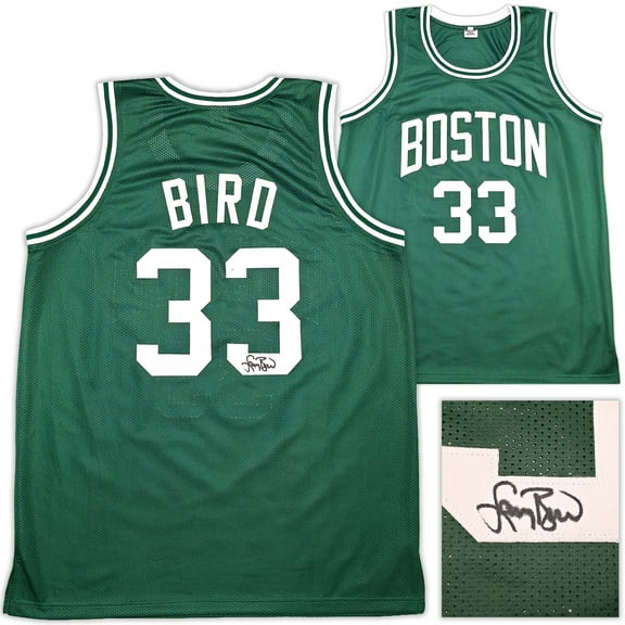Boston Celtics Larry Bird Autographed Green Jersey PSA/DNA ITP 253569