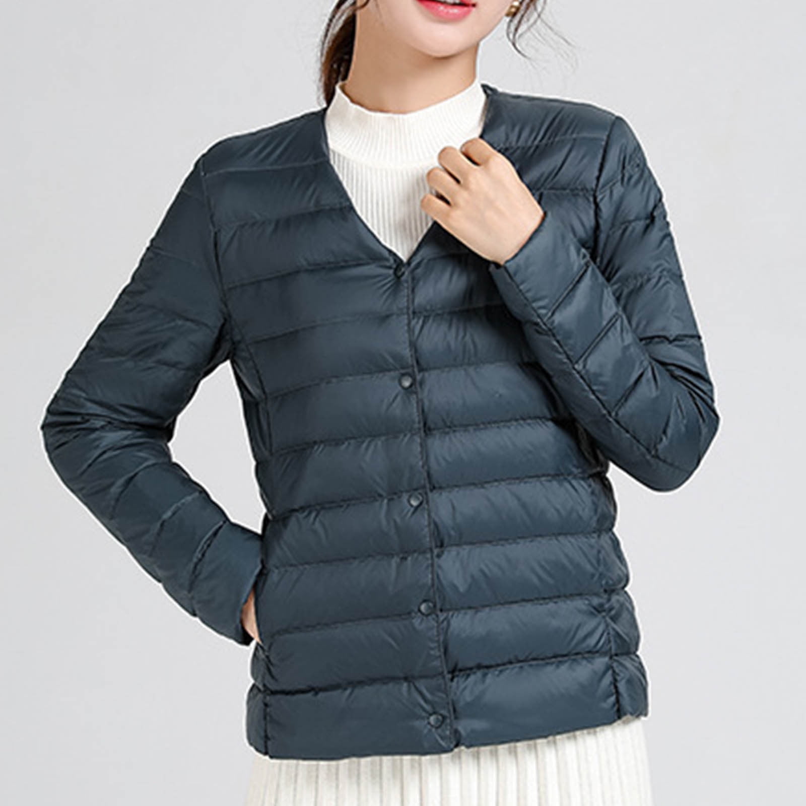 Women's Lightweight Long-Sleeve Water-Proof Packable Puffer Jacket