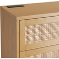 thumbnail image 6 of Senfot Tall Rattan Dresser with 4 Drawers,Modern Wooden Spacious Storage Chest of Drawers with Handles,Wide Top,Easy to Assemble,for Living Room,Bedroom,Hallway,Entryway,Wood Color, 6 of 7