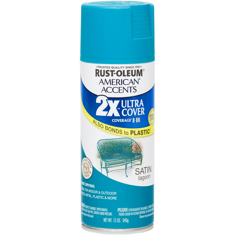 RustOleum American Accents Ultra Cover 2X Satin Lagoon Spray Paint and