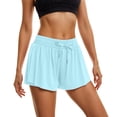 thumbnail image 2 of Running Shorts for Women Elastic Waist Pockets Lightweight Quick Drying Yoga Gym Active Sports Workout Athletic Shorts, 2 of 6