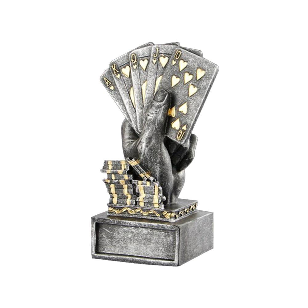 Cards Poker Flush Star Trophy 8 cm Award ENGRAVED FREE 