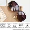 thumbnail image 4 of Gafas de Sol Joopin Gran Mariposa Sobredimensionadas Negro/Marrón para Mujer, 4 of 6