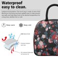 thumbnail image 3 of Lunch Bag Lunch Box for Women Reusable Insulated Lunch Cooler Bags,Large Capacity for Work Travel Picnic,Water-Resistant Pioneer Colorful Floral Lunch Tote Bag Gifts for Woman Mom Black, 3 of 6