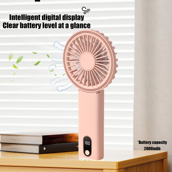 Hwkond Neck Fan Portable Handheld Fan Portable Fan Rechargeable 2000mAh Adjustable 4 Speed Wind Display Electricity In Real Time USB Rechargeable Foldable Fan With Power Bank on Clearance