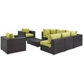 thumbnail image 3 of Modway Convene 8 Piece Outdoor Patio Sectional Set in Espresso, 3 of 8