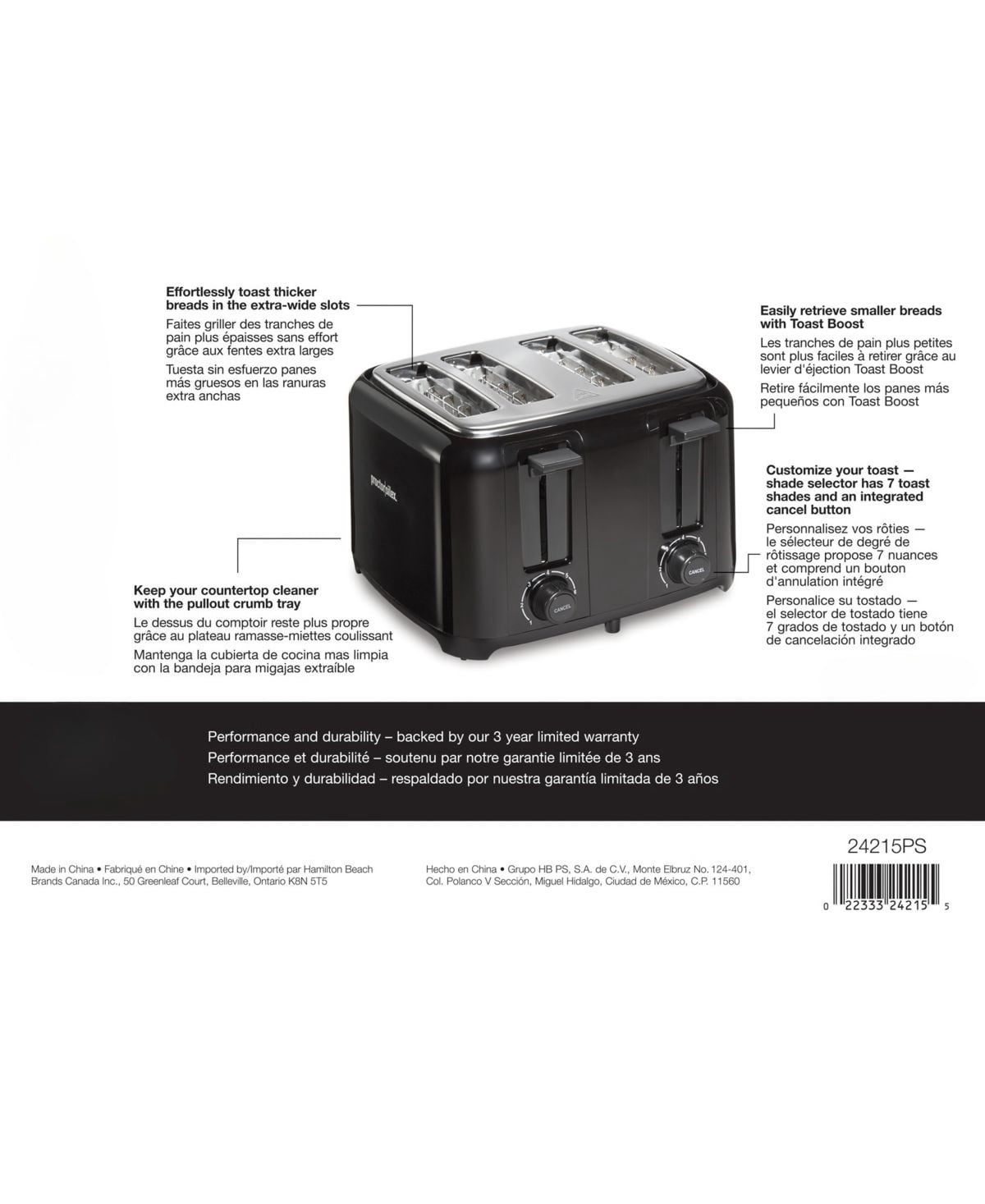 4 - Slice Wide Slot Toaster