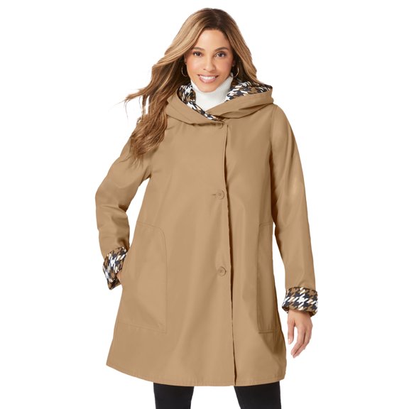 Jessica London Women's Plus Size Reversible A-Line Raincoat