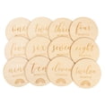 thumbnail image 1 of EeaseCA 12PCS Wood Baby Monthly Cards Premium Monthly Milestone Safe Milestone Cards, 1 of 7