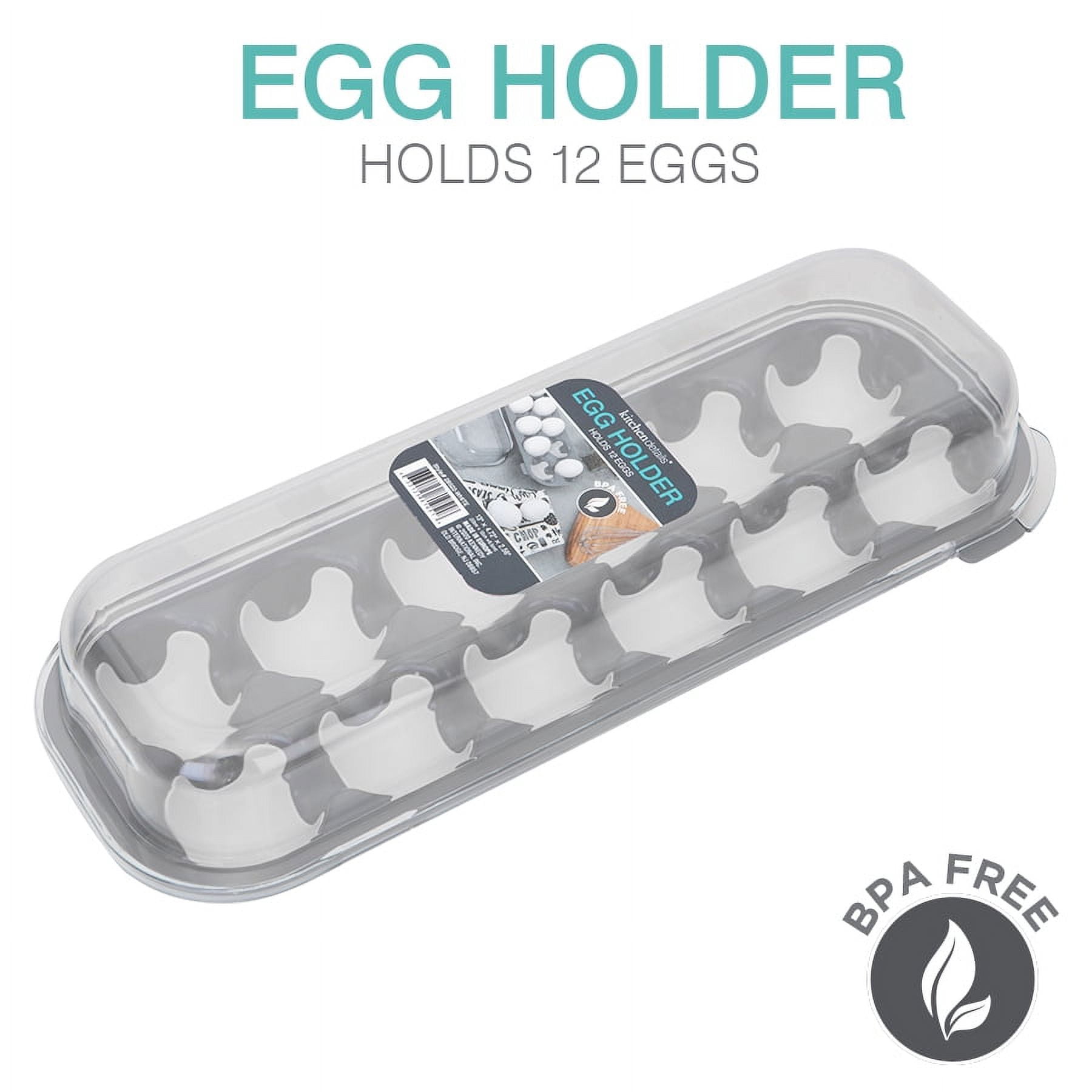 Kitchen Details 2 Pack Plastic 12 Egg Holder Container