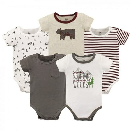 UPC: 0660168908367 | Yoga Sprout Baby Boy Cotton Bodysuits 5pk  Mountains  12-18 Months