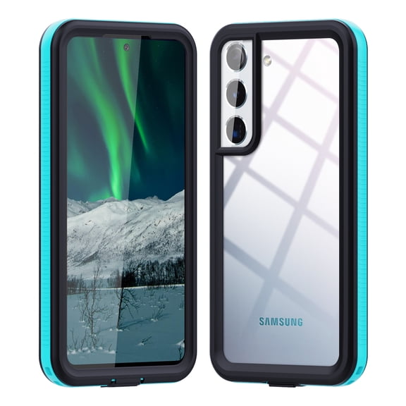 Elehold for Samsung Galaxy S22 5G (6.1 inch) Waterproof Case,with Built-in Screen Protector,Full Body Protection Shockproof Hybrid Rugged Daily Use Dust Proof Back Clear Phone Case,Blue