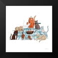 thumbnail image 2 of Thorns, Becky 20x20 Black Modern Framed Museum Art Print Titled - Picnic Pets Cats I, 2 of 5