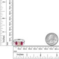 thumbnail image 6 of Gem Stone King 925 Sterling Silver Peach Morganite and Red Ruby Filigree Style 3 Stone Ring for Women (2.20 Cttw, Oval 8X6MM and 6X4MM) (Size 5), 6 of 6