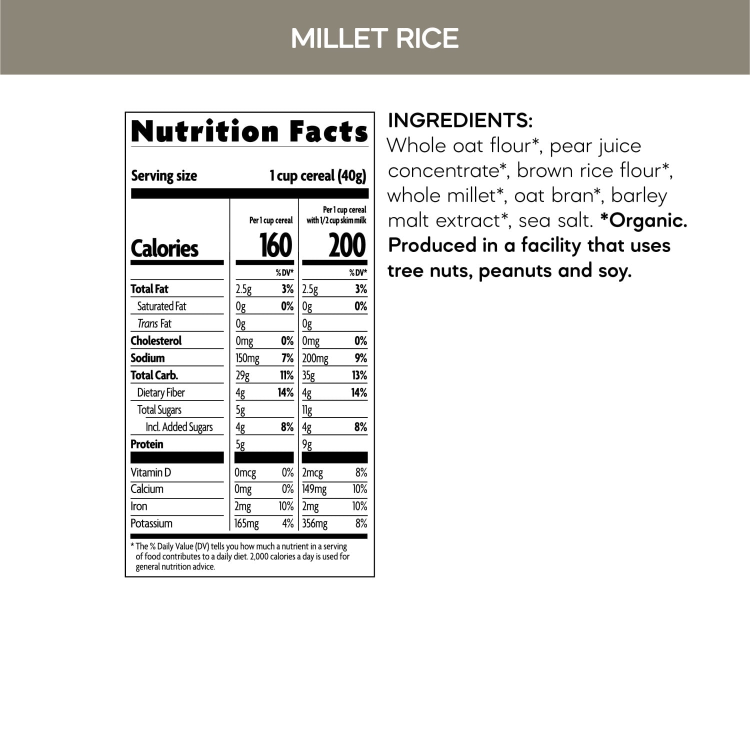 Nature's Path Organic Millet Rice Flakes Breakfast Cereal, 32oz Bag (pack of 6)