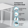 thumbnail image 3 of Folding Desk Table for Small and Large Spaces, Collapsible Computer Desk for Office, Bedroom, and Study - 47” Space-Saving Portable, Foldable Study Table - White Desk, White Frame, 3 of 3