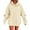 Beige, variant on XIAONU Womens Hoodies Halloween Ghost Letter Print Drawstring Hooded Sweatshirt Long Sleeve Pocket Pullover Hoodie