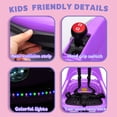 thumbnail image 5 of Xuanlur 12V Ride on Bumper Car for Toddlers, Electric Cars for Kids w/Parent Remote, Ride on Toys w/2-Speed, 2 Driving Mode, 360°Spin, Music, Lights, 5-Point Safety Belt, Purple, 5 of 7
