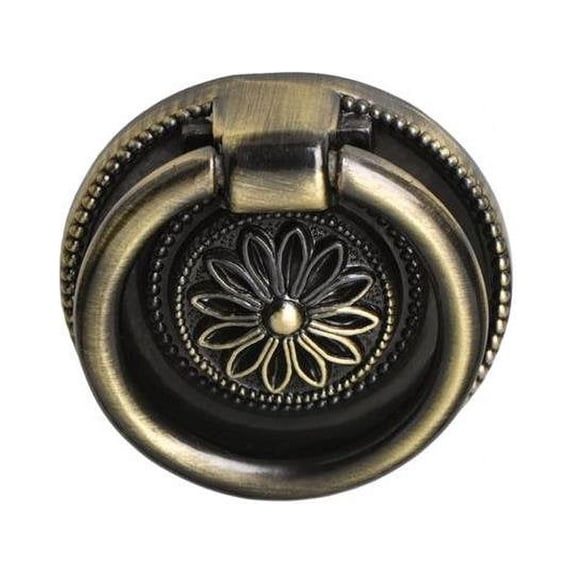 Utopia Alley HW133PLAB021 Medici Ring Pull  Antique Brass  1 5/8 inch Diameter