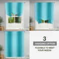 thumbnail image 3 of Tie Up Curtains for Windows Ombre Turquoise Valance Adjustable Balloon Curtain Gradient Color Tie Up Shades for Kitchen Living Room Bedroom Privacy Curtain Drape 34x45 Inch, 3 of 9