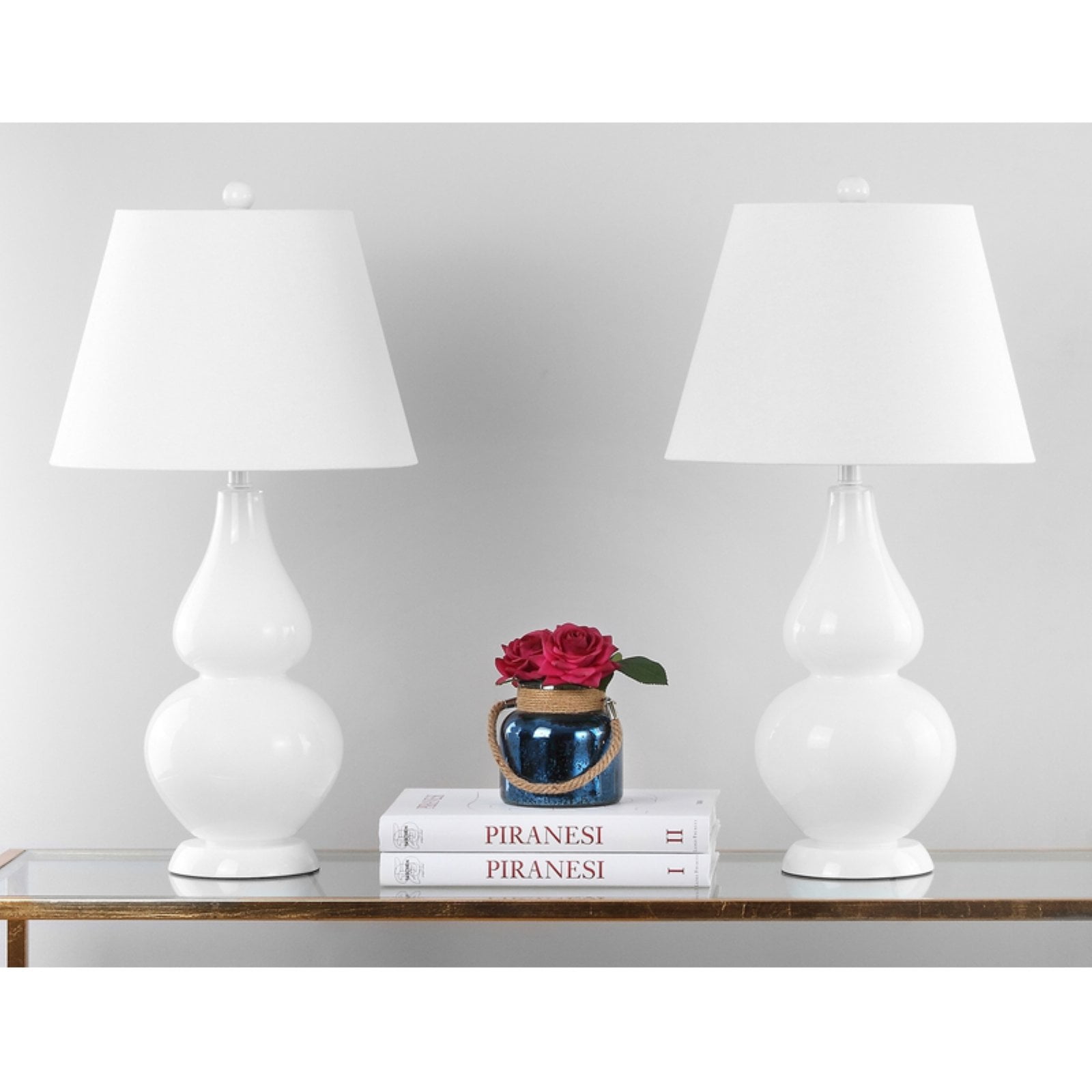 Safavieh Cybil LIT4088 26 in. G Double-Gourd Solid Table Lamp , Set of 2