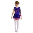 thumbnail image 2 of TTAO Girls Rhythmic Figure Skating Dress Ballet Dance Skirted Leotards Rhythmic Gymnastics Dancewear Purple 14, 2 of 7