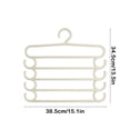 thumbnail image 3 of Dvruxg 5-Tier Multifunctional Pants Hanger Rack - Space Saving Closet Organizer for Pants, Belts & Ties - Durable Plastic Clips, 3 of 5