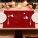 thumbnail image 4 of Manteles individuales de San Valentín con estampado de corazones y letras | Manteles individuales de lino | Manteles individuales aislantes rojos para fiestas navideñas, decoración de comedores y, 4 of 5