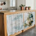 thumbnail image 6 of Vintage Oil Light Tier Curtains 36 Inch Length, Spring Flowers Leaves Candles Country Cafe Short Curtains for Bathroom Over Sink, Small Kitchen Curtain Light Filtering Drapes 2 Panels 27.5"Wx36"L, 6 of 8