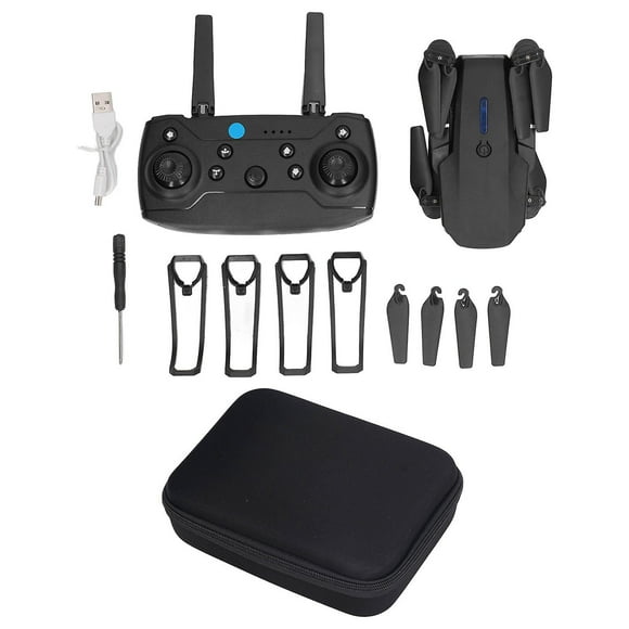 Drone quadricoptère aérien E88 à 4 essieux, double caméra HD, haute résolution, pliable et basculant, noir