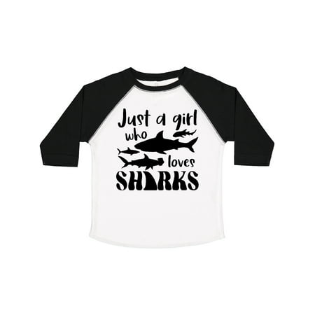 

Inktastic Just a Girl Who Loves Sharks Gift Toddler Toddler Girl T-Shirt