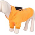 thumbnail image 5 of Walbest Halloween Devil Dog Hoodies with Hat Funny Cat Clothes Pumpkin Demon Design Warm Pet Suit Two-Legged Costume for Small Medium Dogs (Yellow, M Size), 5 of 7