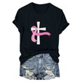 thumbnail image 3 of Blusas de Manga Corta para las Mujeres Divertida Impresión Cuello Redondo Camiseta Vintage, Blusas de Primavera para las Mujeres, 3 of 4