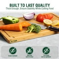 thumbnail image 4 of Empune XL Extra Large Bamboo Cutting Board, 17.6" Wooden Chopping Board for Kitchen with Juice Groove and Built-in Handles, 4 of 7